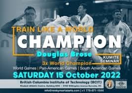 World Karate Champion Douglas Brose kumite seminar at BCIT Burnaby