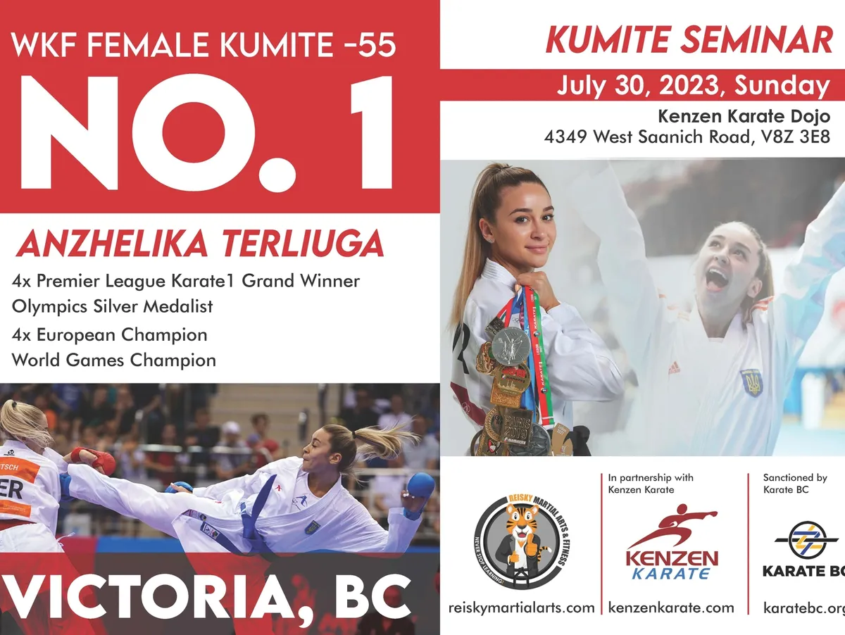 Kumite seminar with Anzhelika Terliuga at Kenzen Karate Dojo Victoria